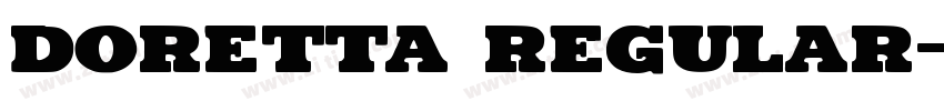 Doretta Regular字体转换